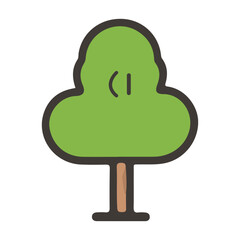 Cute tree vector illustration