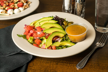 Salad with fresh avocados