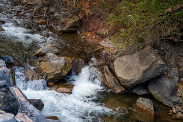 waterfall in the mountains