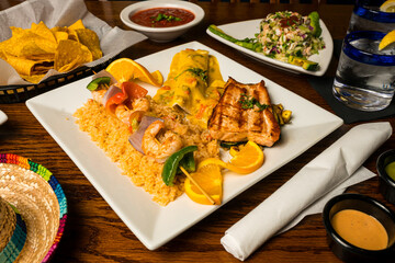 Mexican seafood platter