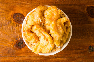 Coconut shrimp with rice