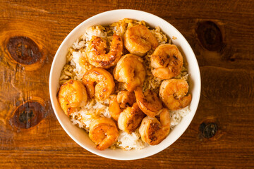 Shrimp hibachi platter