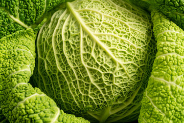 Savoy cabbage leaves