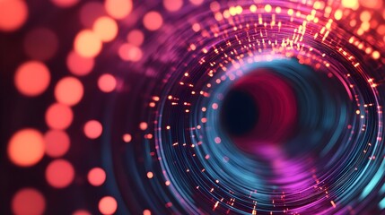 Obraz premium Abstract Swirling Light Tunnel