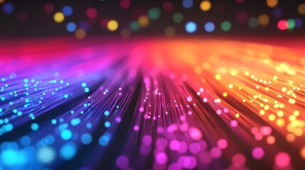 Obraz premium Colorful Fiber Optics Abstract Background