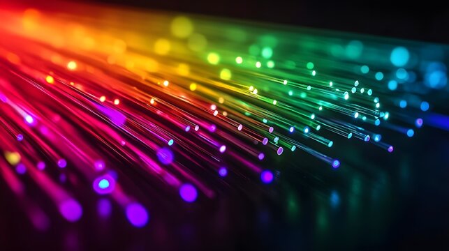 Colorful Fiber Optic Lights Abstract