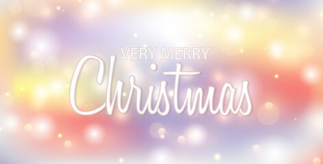 Happy Holidays Greeting Card with Glowing Effects