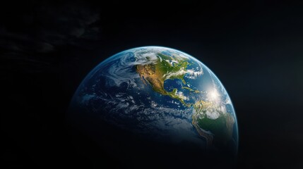 Fototapeta premium Earth from Space Highlighting Climate Change Issues