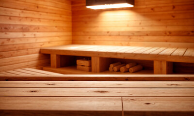 A serene and inviting sauna space, perfect for relaxation and rejuvenatio