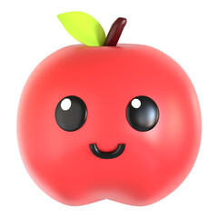 Obraz premium apple fruit 3d icon illustration 
