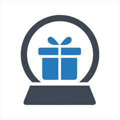 Crystal ball icon. Gift icon