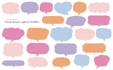 可愛い手描きのふきだしイラスト