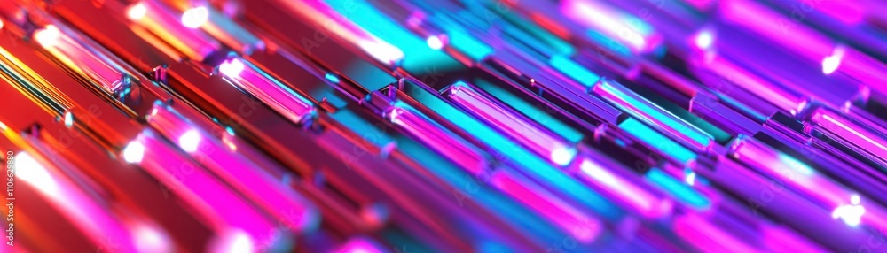 Poster vibrant and colorful abstract background with dynamic lines and reflections in various shades of blu