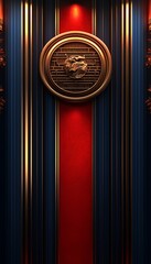 Elegant Gold And Red Chinese Style Wall Decor