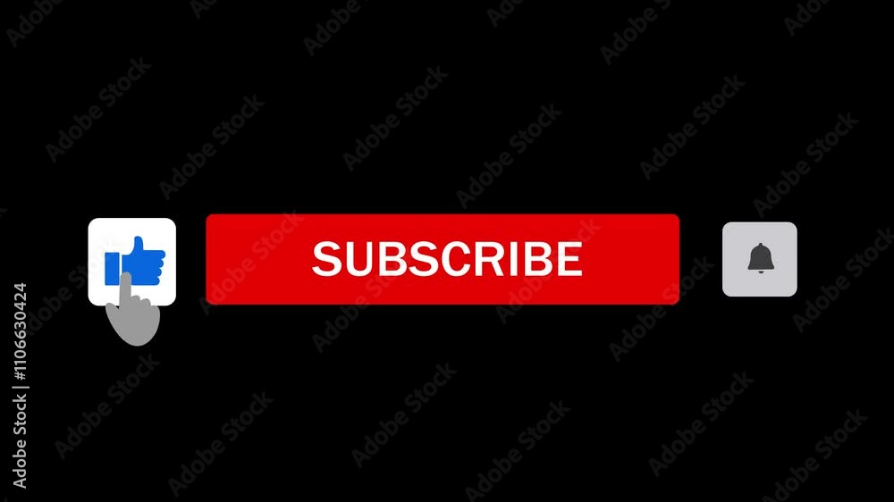 Poster animation of social network. arrow clicking please don't forget to subscribe now button like notific
