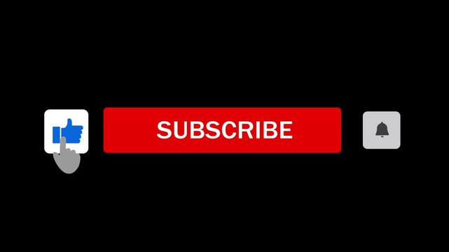 Animation of Social Network. Arrow clicking Please don't forget to Subscribe now Button Like Notification Bell for Your Channel 4K Subscribe, Like, Notification bell, Reminder alpha channel. Marketing