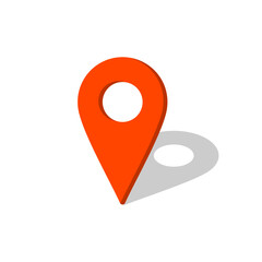 Bright location. Sunny area icon. Sumner pin location marker