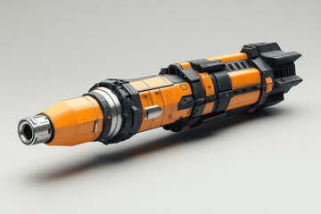 Toy gun with light, against a dark background.