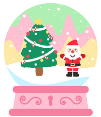 Christmas snowball illustration,크리스마스 스노우볼