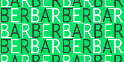 Seamless barber font colorful design illustration.	
