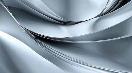 Obraz premium Abstract Silver Curving Layers Design