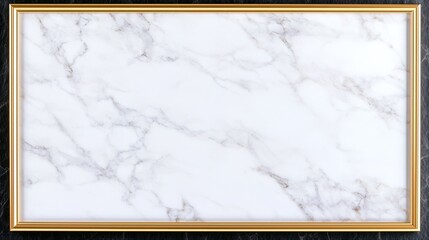 Gold marble frame anniversary luxury border concept. Elegant Marble Frame with Clean Lines