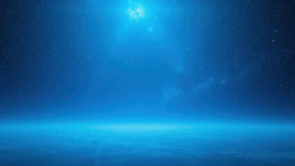 Abstract blue expanse with shimmering stars and galaxies in the distance, galaxies, mysterious, celestial