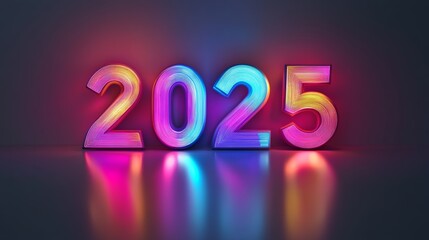 Happy new year 2025 background concept