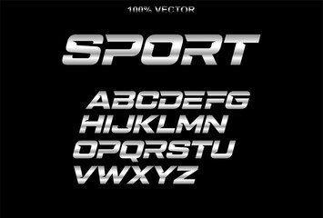 Obraz premium Sport letters set. Red race font. Italic bold racing style vector latin alphabet. Fonts for event, promo, logo Typeset design