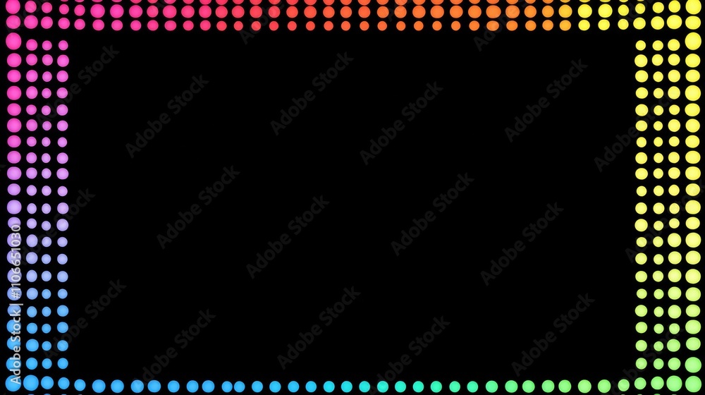 Poster colorful dot pattern frame for creative design and background use