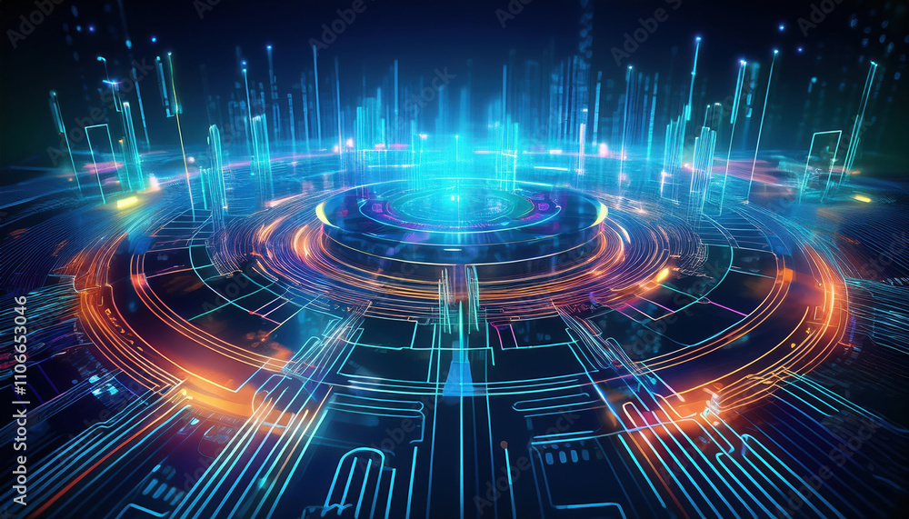 Aufkleber dynamic cyber visual with advanced financial security layers and holographic mapping. this represent