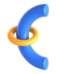 abstract torus 3d icon illustration 