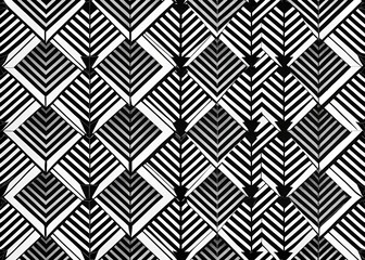 Abstract Geometric Black and White Pattern Background Design
