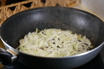 Sauted Onions in a Pan