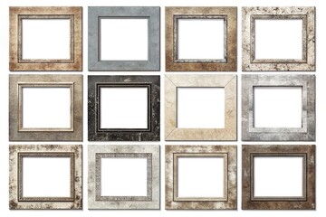 Abstract Grunge Rectangular Frames - Modern Design Collection