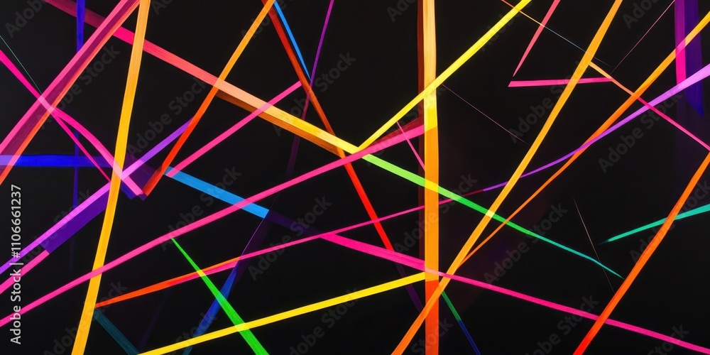 Aufkleber a colorful, abstract image of lines and shapes in various colors