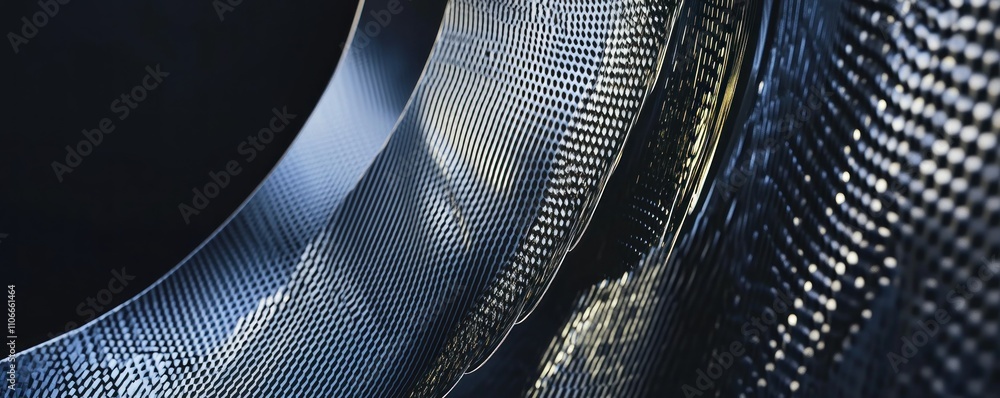 Poster abstract close-up of a textured surface, showcasing intricate patterns and reflections.