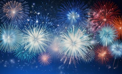 fireworks on the night sky