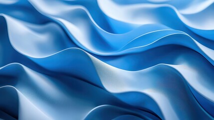 Obraz premium Abstract Blue Waves Digital Art Design