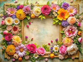 Floral Frame Art,  Beautiful Flower Frames,  Elegant Floral Decor