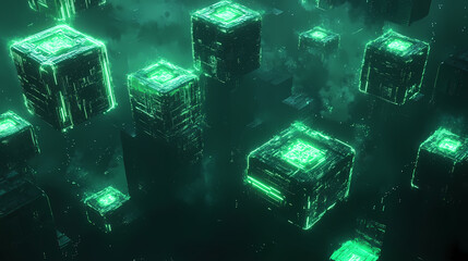 Fototapeta premium Future digital cube