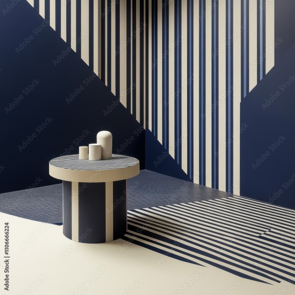 Aufkleber this bold background features deep blue and black geometric patterns, adding visual depth