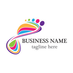 Foot logo template vector icon design
