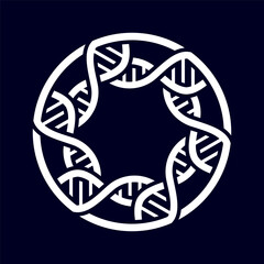 DNA helix logo template vector icon design