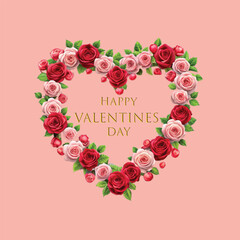 happy valentines day illustration 