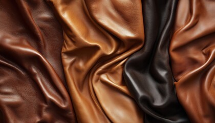 Brown Leather Cloth Texture Collage For Backgrounds, Backdrops, Or 3d Mapping. Created Through A Processing Method For Intricate Design Elements.