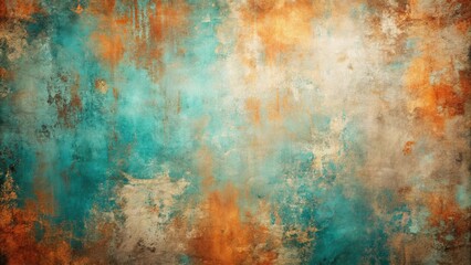 Fototapeta premium Abstract Textured Background with Blends of Teal, Brown, and Beige