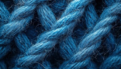 Fototapeta premium Abstract Fabric Texture: Close-Up Image Of Persian Blue Thread, Macro Photography Of Textile Surface - Ideal Wallpaper Template For Websites, Backdrops, And Posters.