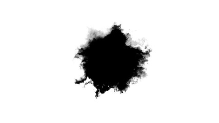 Black watercolor ink drops Falling on white textured paper slowly spread out. ink Drops Transition on Black Background. 4k Footage Ink Footage Transition. 4K reveal expanding paint stains backdrop
