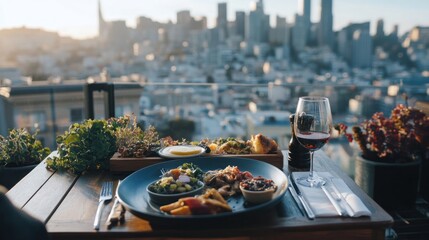 Rooftop Dinner with City View